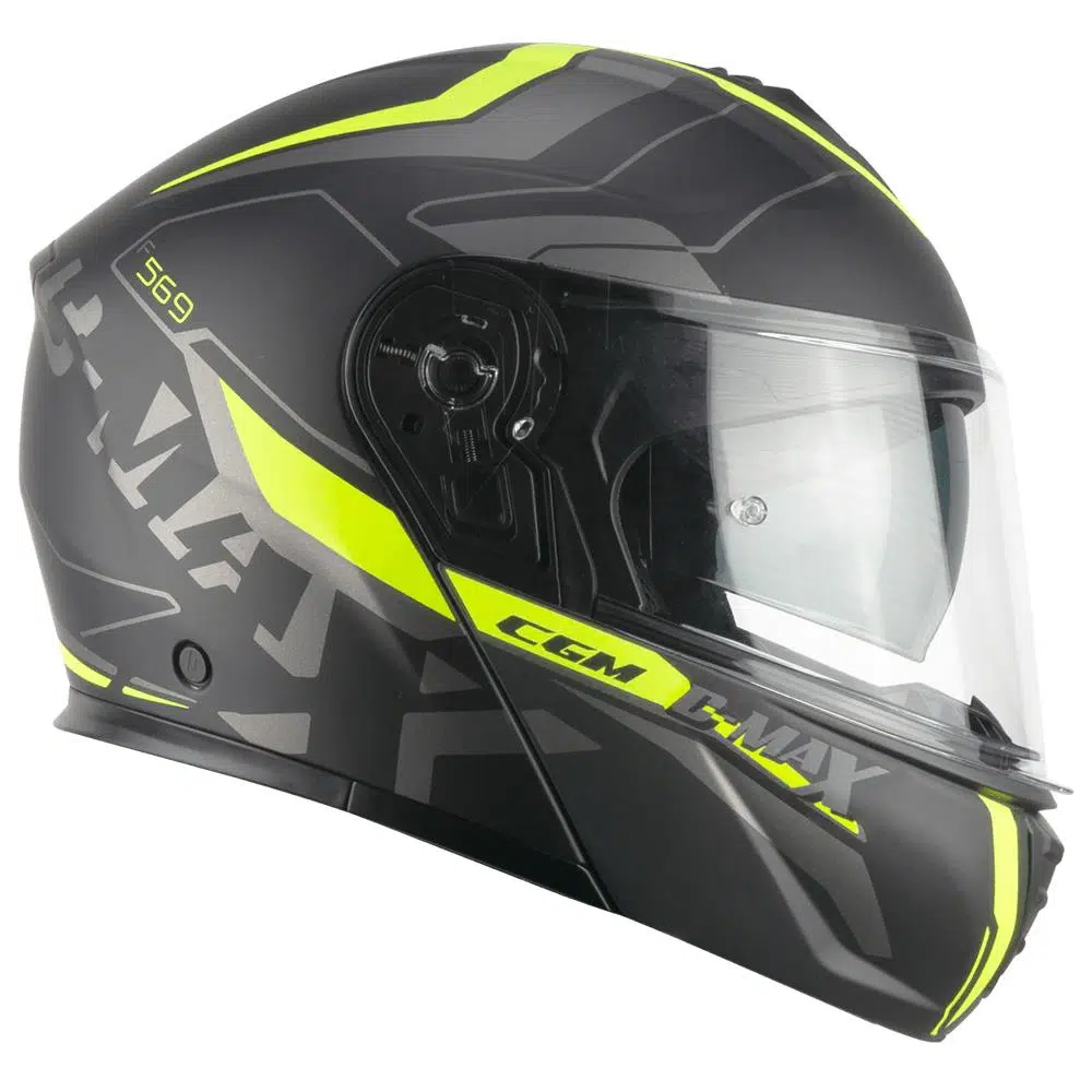 569G C-MAX CITY Çene Açılır Kask Siyah/Sarı-S
