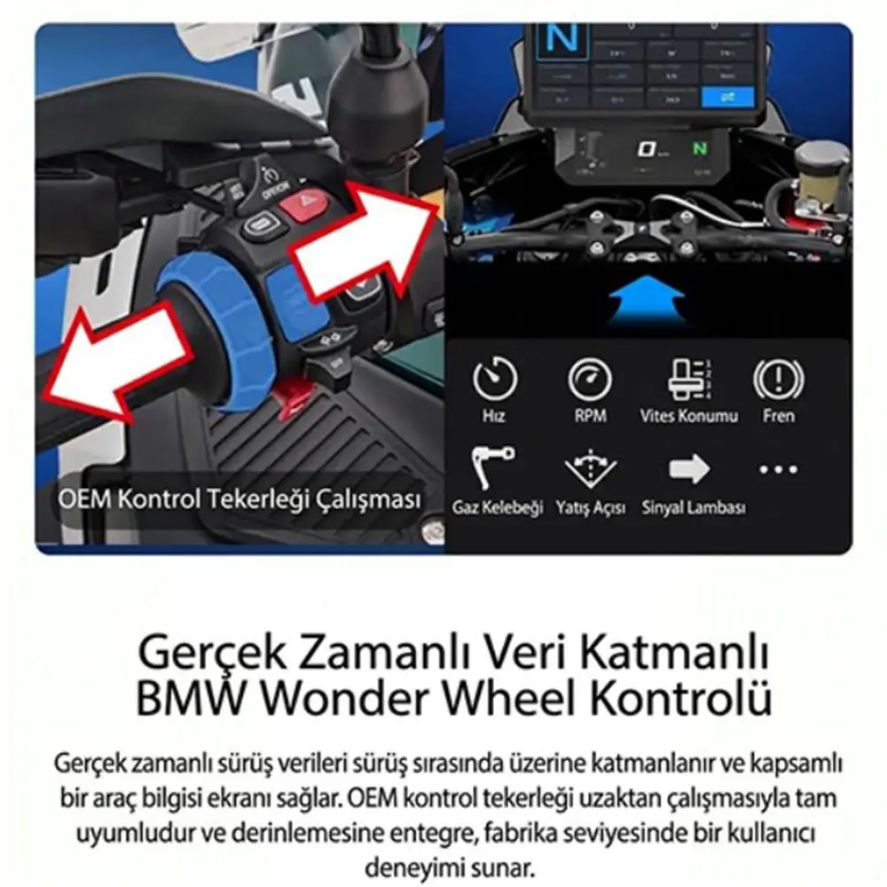 Alien Rider BMW Motosikletler İçin Akıllı Sürüş Ekranı 6.2" Alien Rider BMW Motosikletler İçin Akıllı Sürüş Ekranı 6.2"