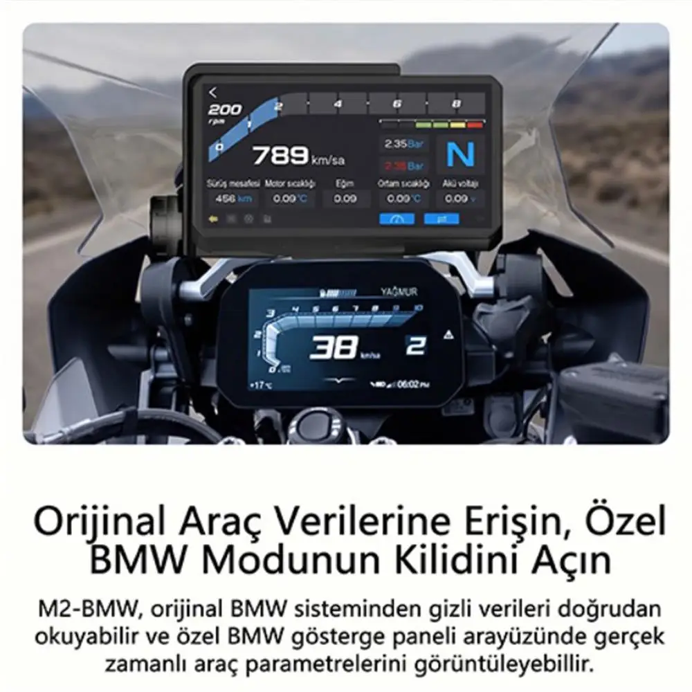 Alien Rider BMW Motosikletler İçin Akıllı Sürüş Ekranı 6.2" Alien Rider BMW Motosikletler İçin Akıllı Sürüş Ekranı 6.2"
