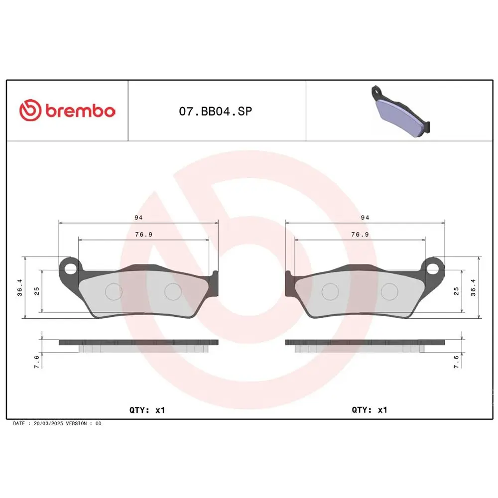 BREMBO SINTER ARKA FREN BALATASI GS 1290 Multistrada 07BB04SP BREMBO SINTER ARKA FREN BALATASI GS 1290 Multistrada 07BB04SP