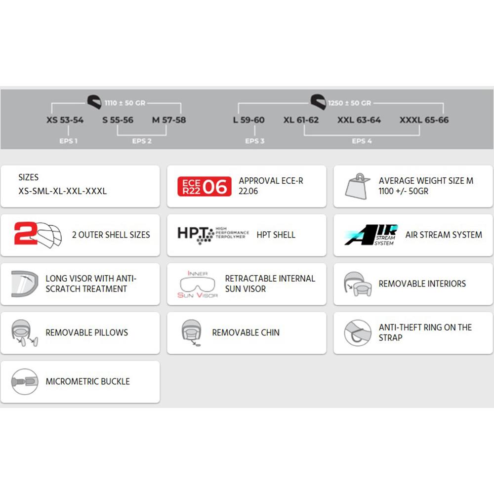 CGM 116A AIR Açık Kask GRİ Uzun Vizör+Güneş Vizörlü -M CGM 116A AIR Açık Kask GRİ Uzun Vizör+Güneş Vizörlü -M