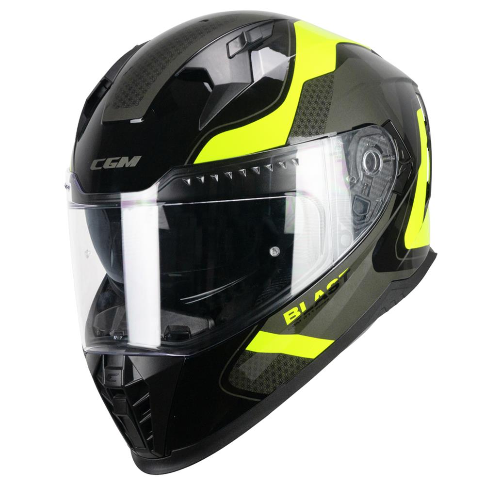 CGM 311R BLAST RACE KAPALI KASK Sarı-Siyah XXL CGM 311R BLAST RACE KAPALI KASK Sarı-Siyah XXL