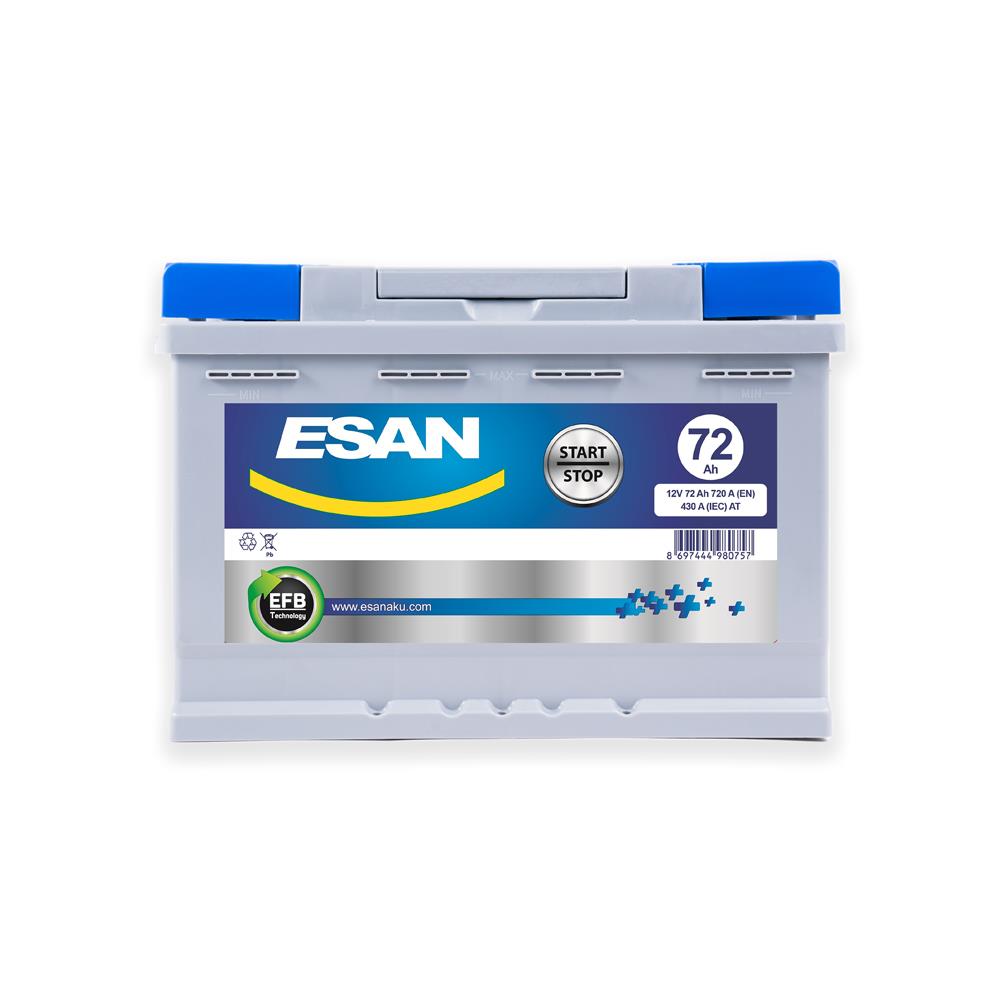 ESAN 72Ah L3 PRESTİJ EFB GRİ GRİ DÜZ ESAN 72Ah L3 PRESTİJ EFB GRİ GRİ DÜZ