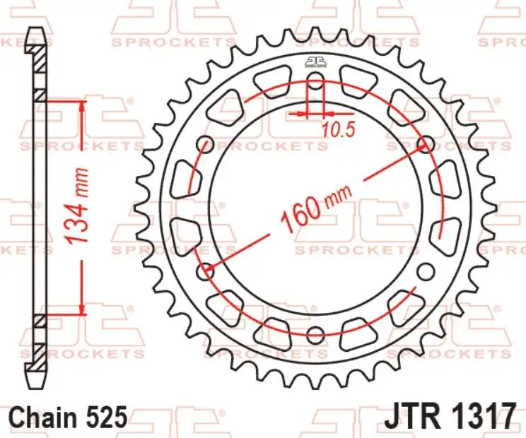 JT Motosiklet Arka Dişli 43 Diş HONDA CBR 1000 RR 17-25 JTR1317.43 JT Motosiklet Arka Dişli 43 Diş HONDA CBR 1000 RR 17-25 JTR1317.43