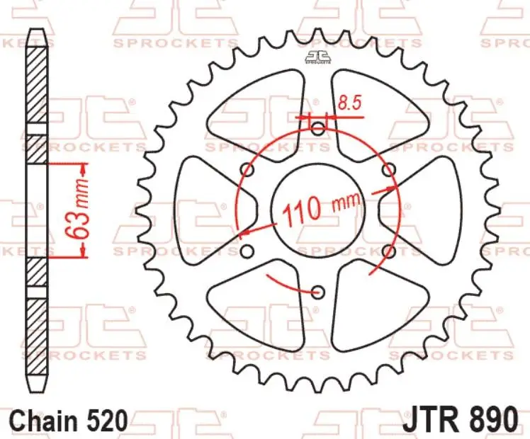JT Motosiklet Arka Dişli KTM DUKE 200 15-25 RC200 14-21 JTR890.42ZBK JT Motosiklet Arka Dişli KTM DUKE 200 15-25 RC200 14-21 JTR890.42ZBK