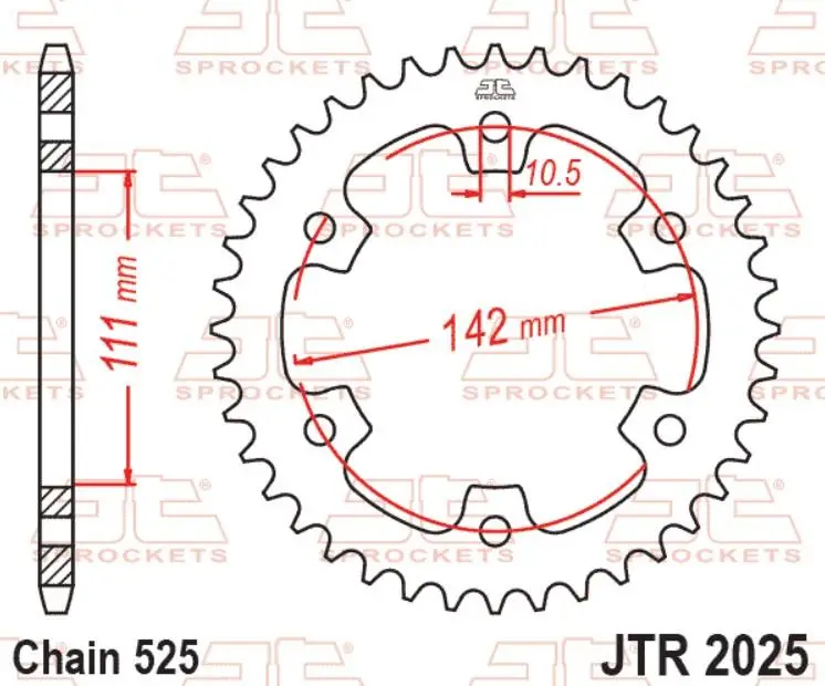 JT Motosiklet Arka Dişli 38 Diş Royal Enfield Continental Interceptor 19-24 JTR2025.38 JT Motosiklet Arka Dişli 38 Diş Royal Enfield Continental Interceptor 19-24 JTR2025.38