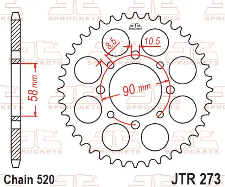 JT Motosiklet Arka Dişli 45 Diş KTM Duke 125 11-13 200 12-14 JTR273.45 JT Motosiklet Arka Dişli 45 Diş KTM Duke 125 11-13 200 12-14 JTR273.45