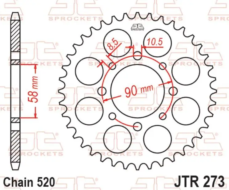JT Motosiklet Arka Dişli 42 Diş KTM DUKE 200 12-14 JTR273.42 JT Motosiklet Arka Dişli 42 Diş KTM DUKE 200 12-14 JTR273.42