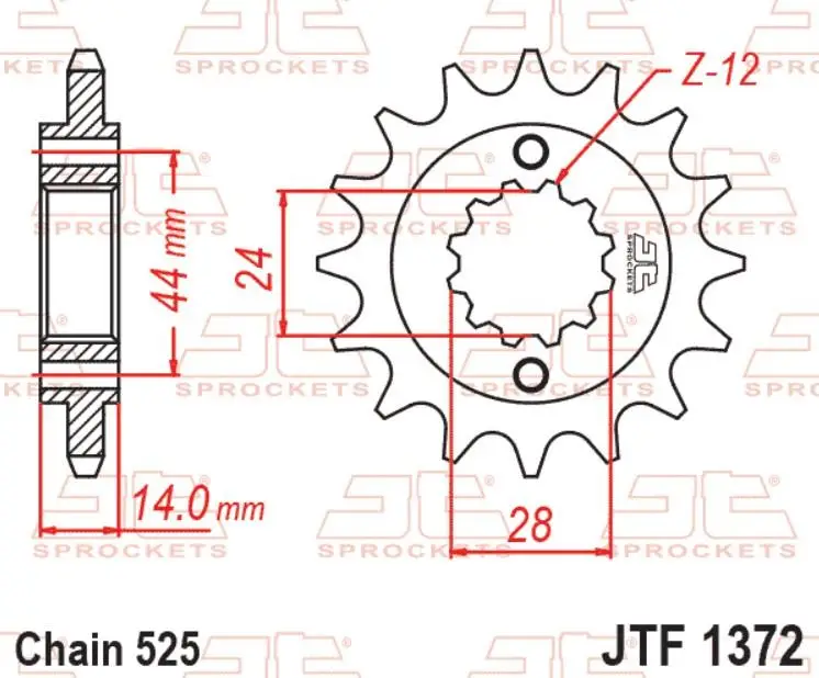 JT Motosiklet Ön Dişli Kauçuklu Honda Shadow JTF1372.17RB JT Motosiklet Ön Dişli Kauçuklu Honda Shadow JTF1372.17RB