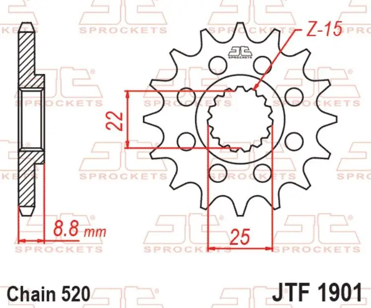 JT Motosiklet Ön Dişli 12 Diş KTM Husqvarna Offroad JTF1901.12 JT Motosiklet Ön Dişli 12 Diş KTM Husqvarna Offroad JTF1901.12